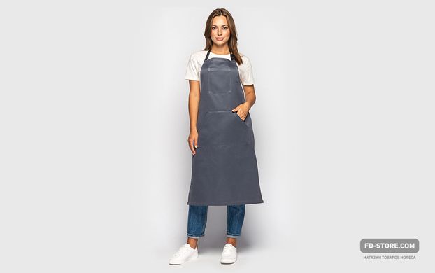 Bartender apron, long, синий