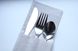 Linen cutlery pocket in ethnic style