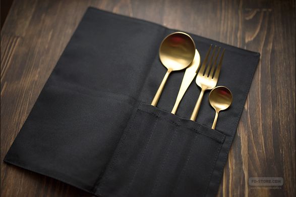Cutlery pouch for cutlery closed type, Черный