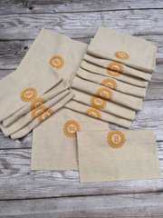 Linen napkins with embroidery logo