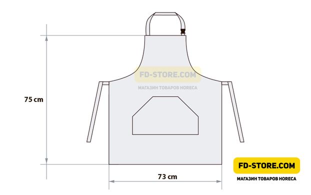 Apron with printed bib and harness