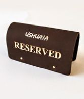 Personalized "Reserved" sign for restaurants and bars