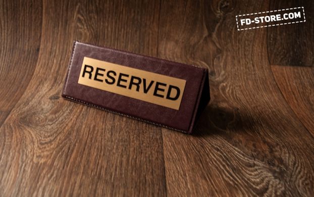 Табличка "Reserved", Табличка на стіл "Резерв"  для кафе та ресторанів