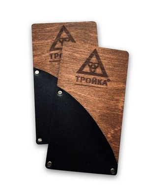 Checkbook wooden for cafes, checkbook with logo, шоколад