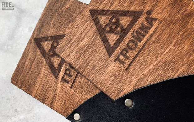 Чекбук дерев`яний для кафе, чекбук з логотипом  для кафе та ресторанів