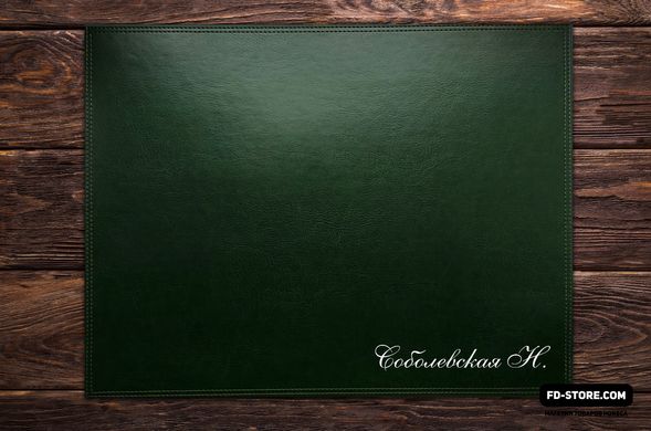 Leatherette blotter with logo (without cardboard inside)