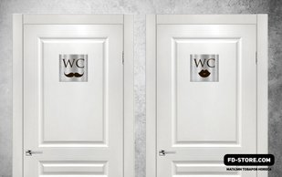 Табличка туалет WC для кафе и ресторанов