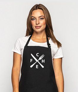 Фартук с надписью "CHEF" для кафе и ресторанов